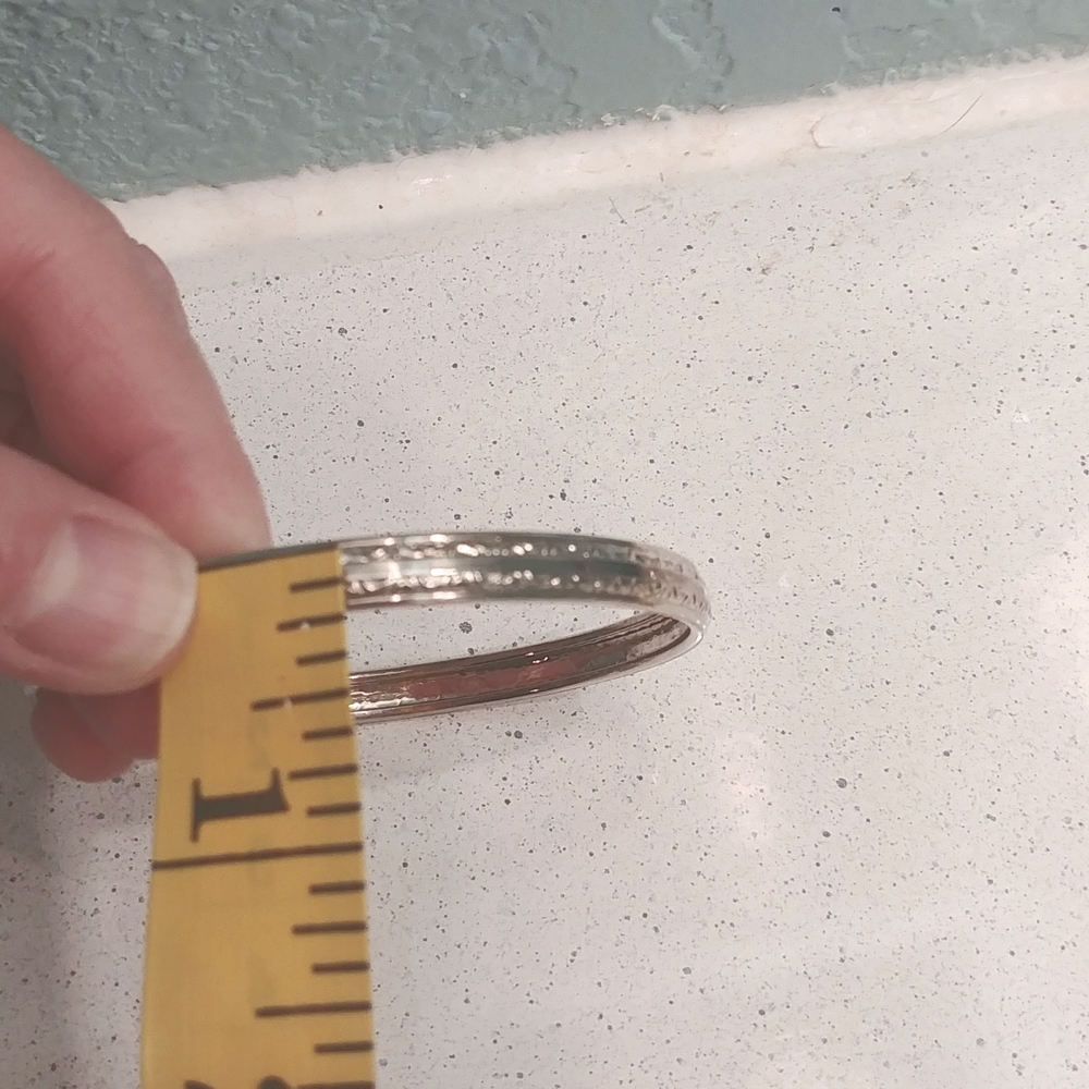 Siver bungle, Hand engraving - Picture 5 of 6